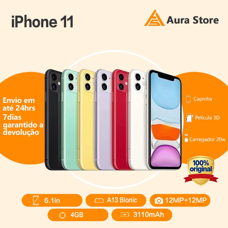 IPhone 11 128gb/64gb 100% Original | Celular IPhone Apple | Shopee