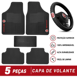 tapete personalizado automotivo Fiat + Capa de volante