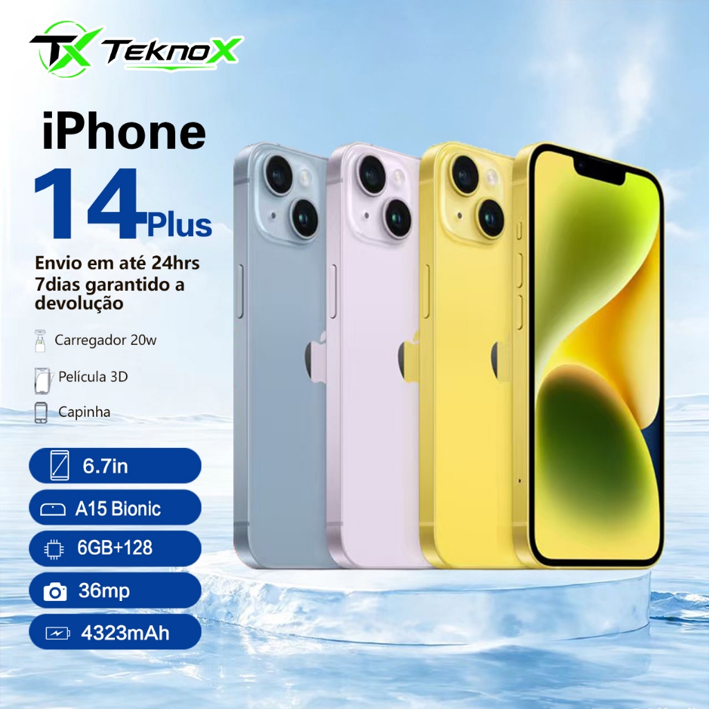 Apple iPhone 14 Plus 128GB 100% Original Tela Grande, Bateria