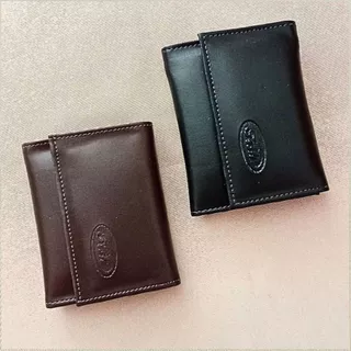 Carteira Masculina em Couro Sintético Documentos, Cartões, Porta-Moedas com Fecho de Velcro Excelente Qualidade