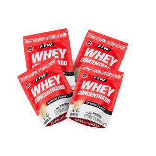 Kit 4x Whey Concentrado 1kg Refil - FTW
