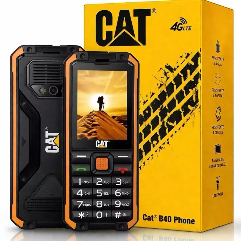 Celular Caterpillar B30 Dual Chip 4G IP67 Celular Robusto à Prova d'Água e Quedas