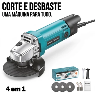 esmerilhadeira Angle Grinder 1100w 115mm 4.1/2 11000rpm Tem acessórios polidos