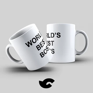 Caneca The Office WORLD'S BEST BOSS Cerâmica Personalizada Meme Engraçada para Presente Aniversário
