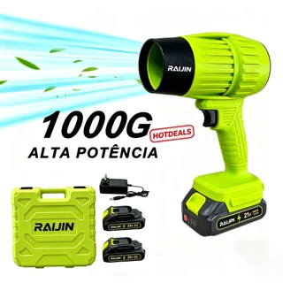 RAIJIN Soprador de Folhas Turbo Sem Fio Alta Potência, Soprador de Ar Portátil para Limpeza de Quintal, Jardim, Poeira e