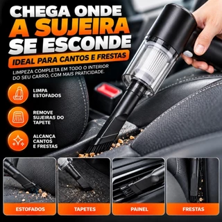 Mini Aspirador Automotivo Portátil Recarregável Bivolt
