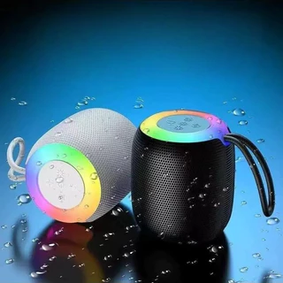 Caixa De Som Portátil Bluetooth Com LED RGB Sem Fio Recarregável
