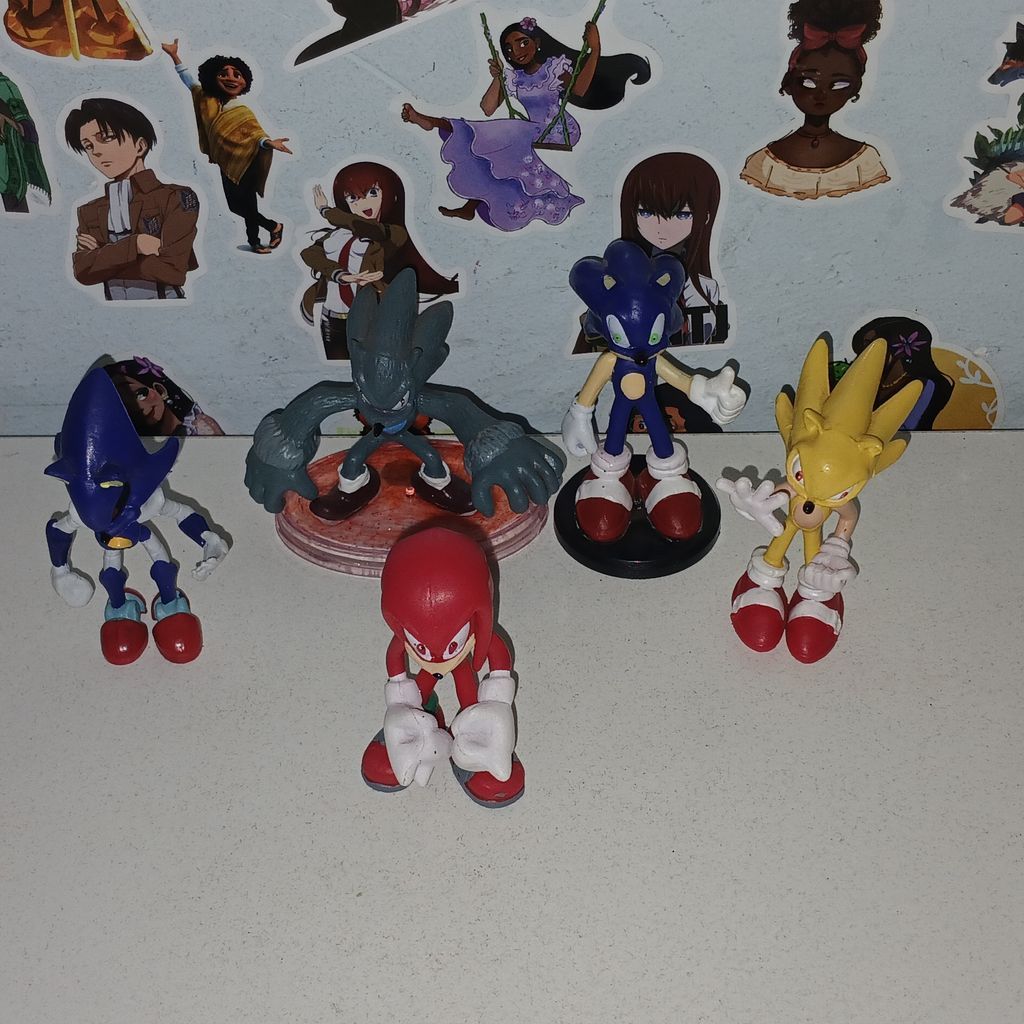 BONECO ACTION FIGURE MINIATURA SUPER METAL MECHA SONIC AMARELO AZUL ...