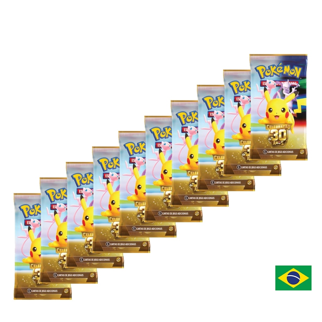 Kit 10 Pacotes Booster Escolha Sua Coleção Pokémon TCG Copag Original ...