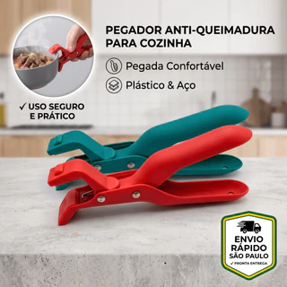 Pegador De Panelas E Tigelas Quentes Clipe Antiescaldante Segurança Forno Micro-ondas