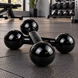 Par Halter Emborrachado 1 kg Treino Musculação Fitness Fortalecimento Físico Saúde
