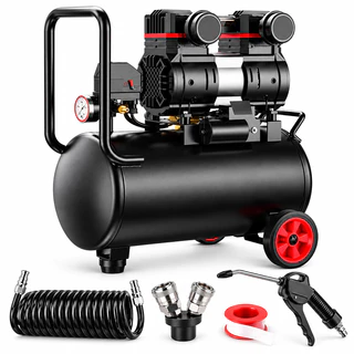 Compressor de Ar Brave Bull 60 Litros 5,2HP 220V Sem Óleo 290L/min 3880 rpm 120 PSI para Ferramentas Pneumáticas