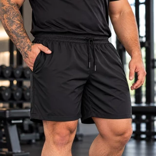 Short Bermuda Masculina Plus Size Tactel Leve com Bolsos e Cordão Ajustável GG ao G3 Academia Corrida