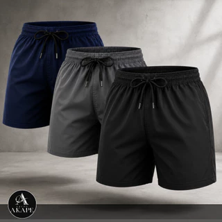 Kit 3 Bermudas Masculina Moda Tactel Estilosa Mauricinho Shorts Praia Casual Bolso Academia
