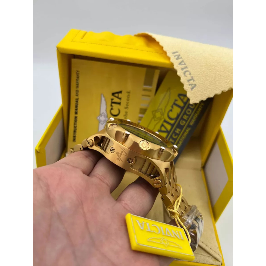 Relógio Invicta Venom Hybrid 27793 Verde Banhado a Ouro 18k