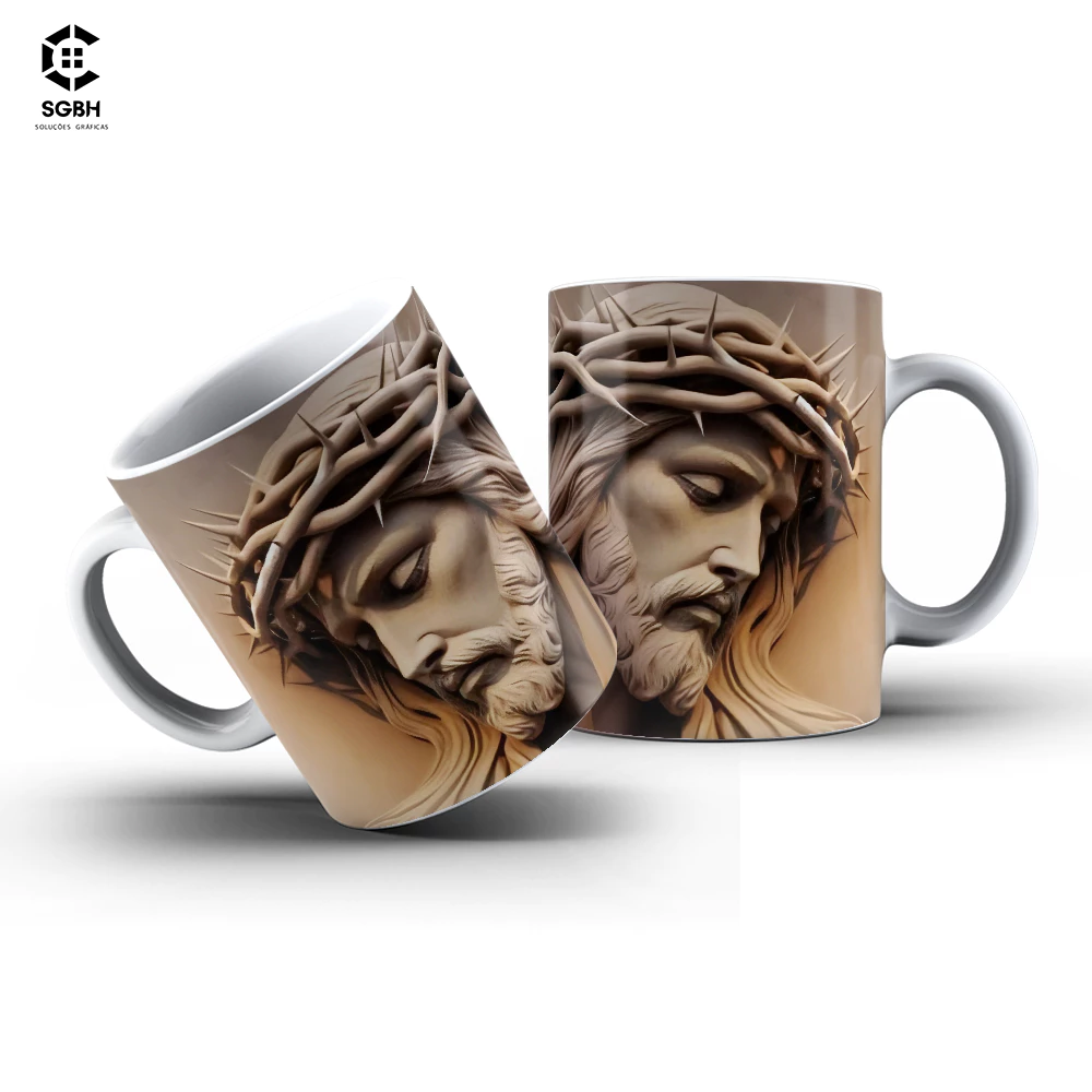Caneca Religiosa com Imagem de Jesus