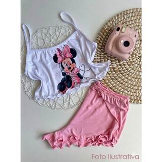 Pijama Feminino Suede Personagens Estilo Blogueirinha com Cropped e Short Doll em Oferta na Shopee