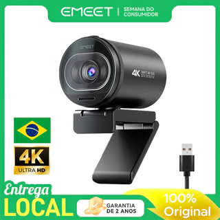 Webcam 4K EMEET S600 Sensor Sony Autofoco Com Microfone 1080P 60Fps Camera Para Pc para Streaming e Videochamadas