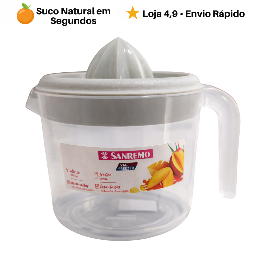 Espremedor de Laranja Manual Sanremo 1L – Livre de BPA | Suc