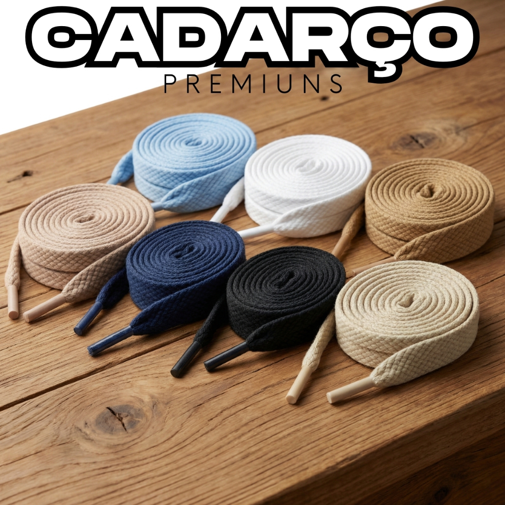 Kit 2 Pares Cadarço Achatado Para Sapatos e Tênis Preto Branco Estilo ...