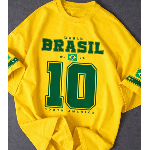 Camisa Camiseta Brazil Blusa Brasil Copa Lançamento 100% Algodão — foto 1 — Achou Levou Brasil