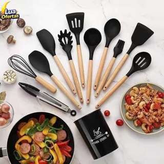 Jogo Completo de Utensílios de Cozinha de Silicone Itens Essenciais para sua Casa KITC/12