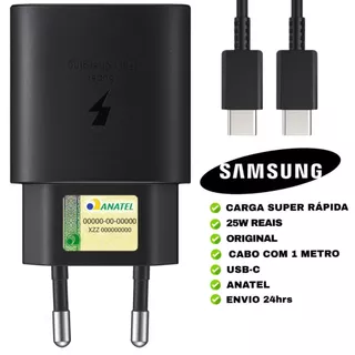 (ORIGINAL) Carregador Original Samsung 25w Super Turbo S26 S20 S21 S22 S23 S24 S25