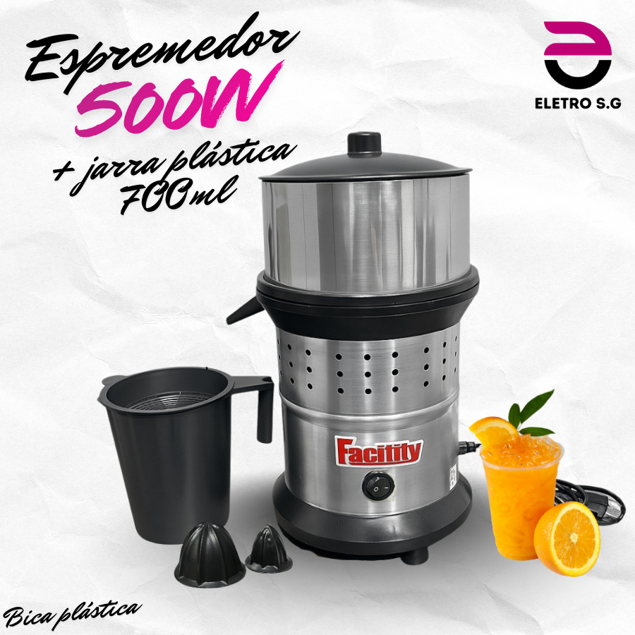 Espremedor Extrator Industrial de Suco Laranja 500w Bivolt