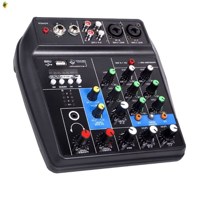 Mesa de Som Profissional 4 Canais com Bluetooth Usb e Equalizador MX-4BT MXT