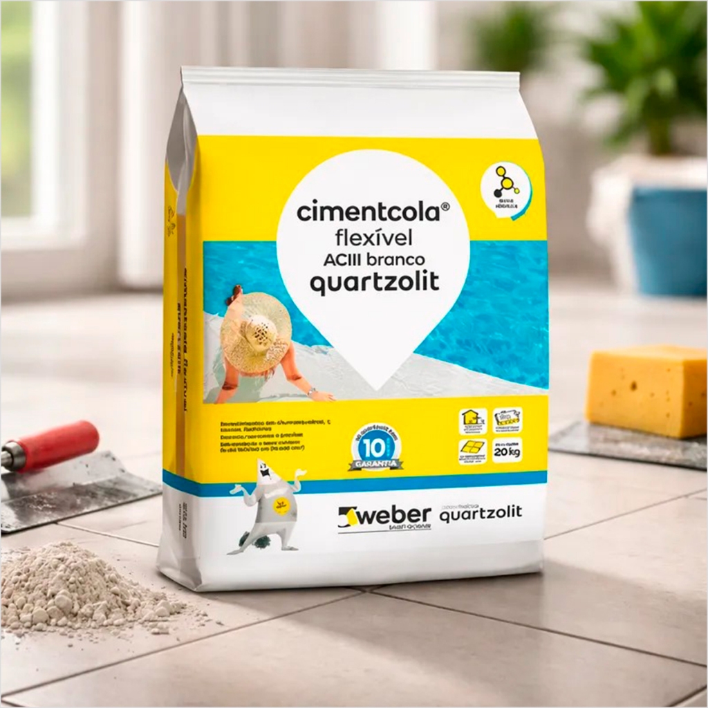Argamassa Para Porcelanato Cimentcola Ac3 Quartzolit 20kg Branco ...