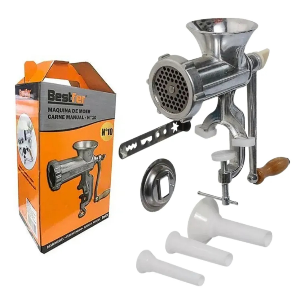Moedor Carne Bestfer Fazer Hambúrguer Manual Embutidos Lingu