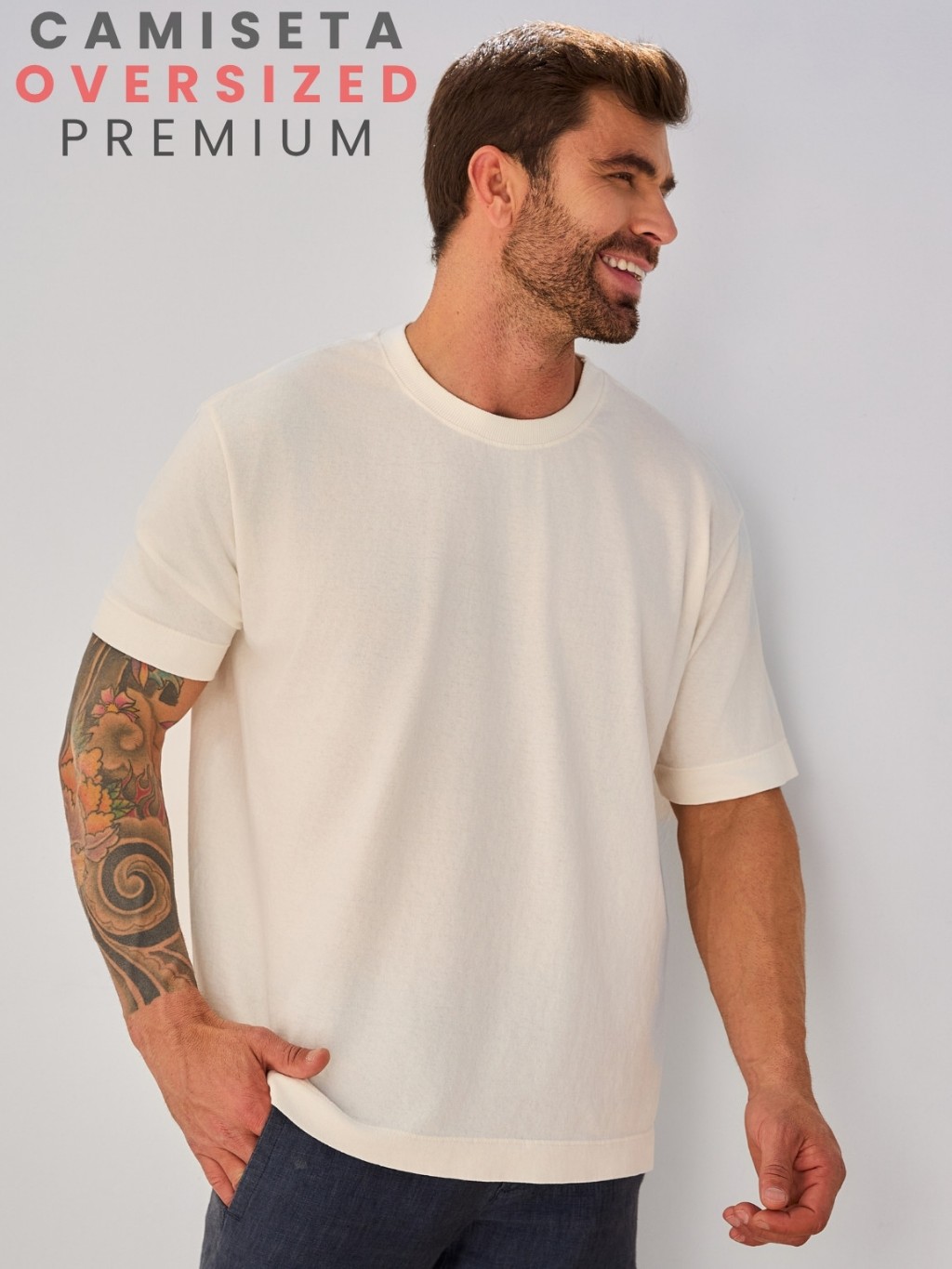 Camiseta Masculina Oversized Streetwear Academia Casual Confortável