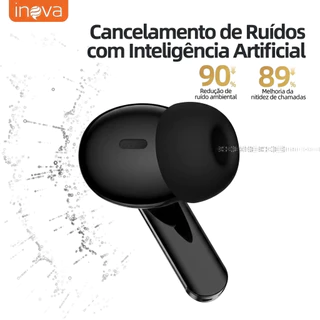 INOVA Fone de Ouvido Sem Fio Bluetooth 5,4 FON-13013 Original Para Sua Academia Corrida IPX5 prova agua