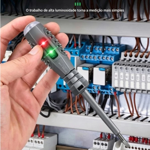 Chave de Fenda Magnética com Caneta de Indução - Ferramenta Profissional para Eletricista