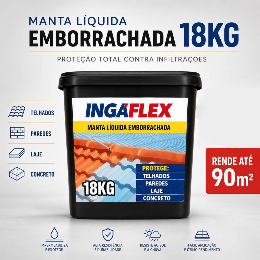 Manta Líquida Emborrachada Resiflex 18Kg Impermeabilizante Anti ...