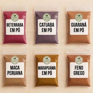 Kit 6 Itens Pré Treino Natural Vitalidade Eergetico 100G