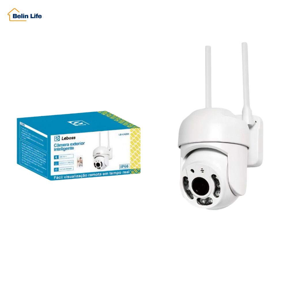Câmera IP Externa Knup Full HD 1080p Wi-Fi Yoosee 355° IP67 LB