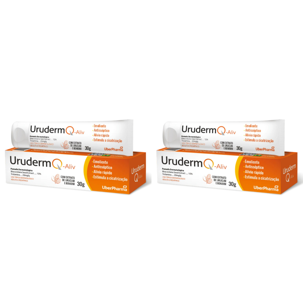 Kit 2x Uruderm Pós Sol Pomada Queimadura Assadura Vermelhidão 30g ...