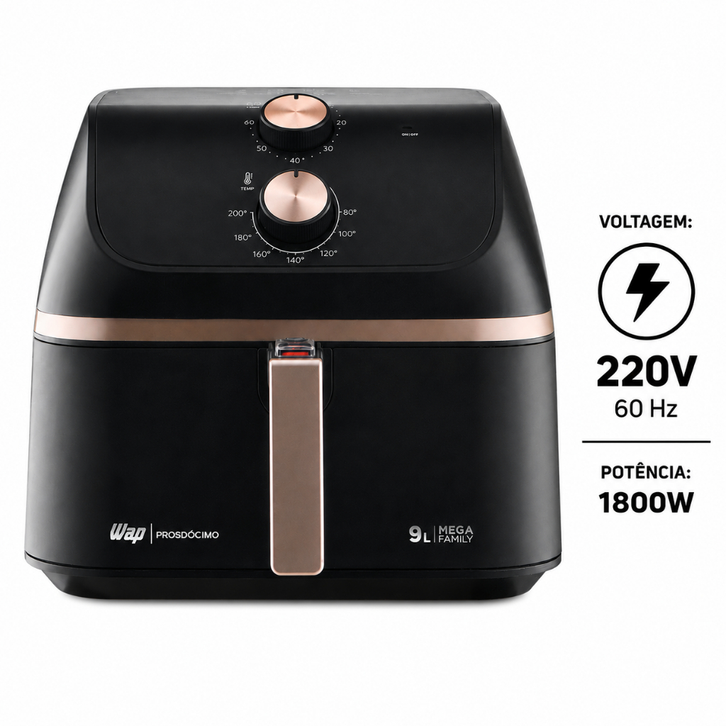 Fritadeira Elétrica Sem Óleo WAP 220V AirFry Mega WAFM9 9L 1