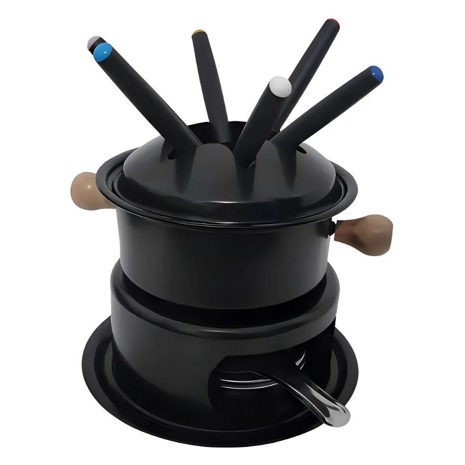 Aparelho de Fondue 11 Peças Cazza Preto
