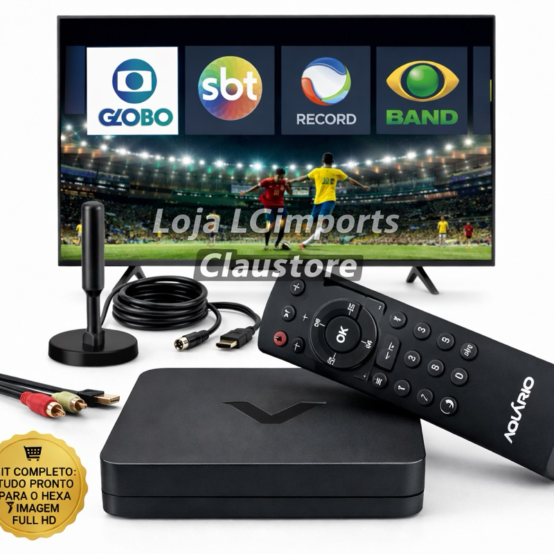 Conversor Digital Aquario Dtv-9000 Para tv Antiga e nova Full Hd HDMI ...