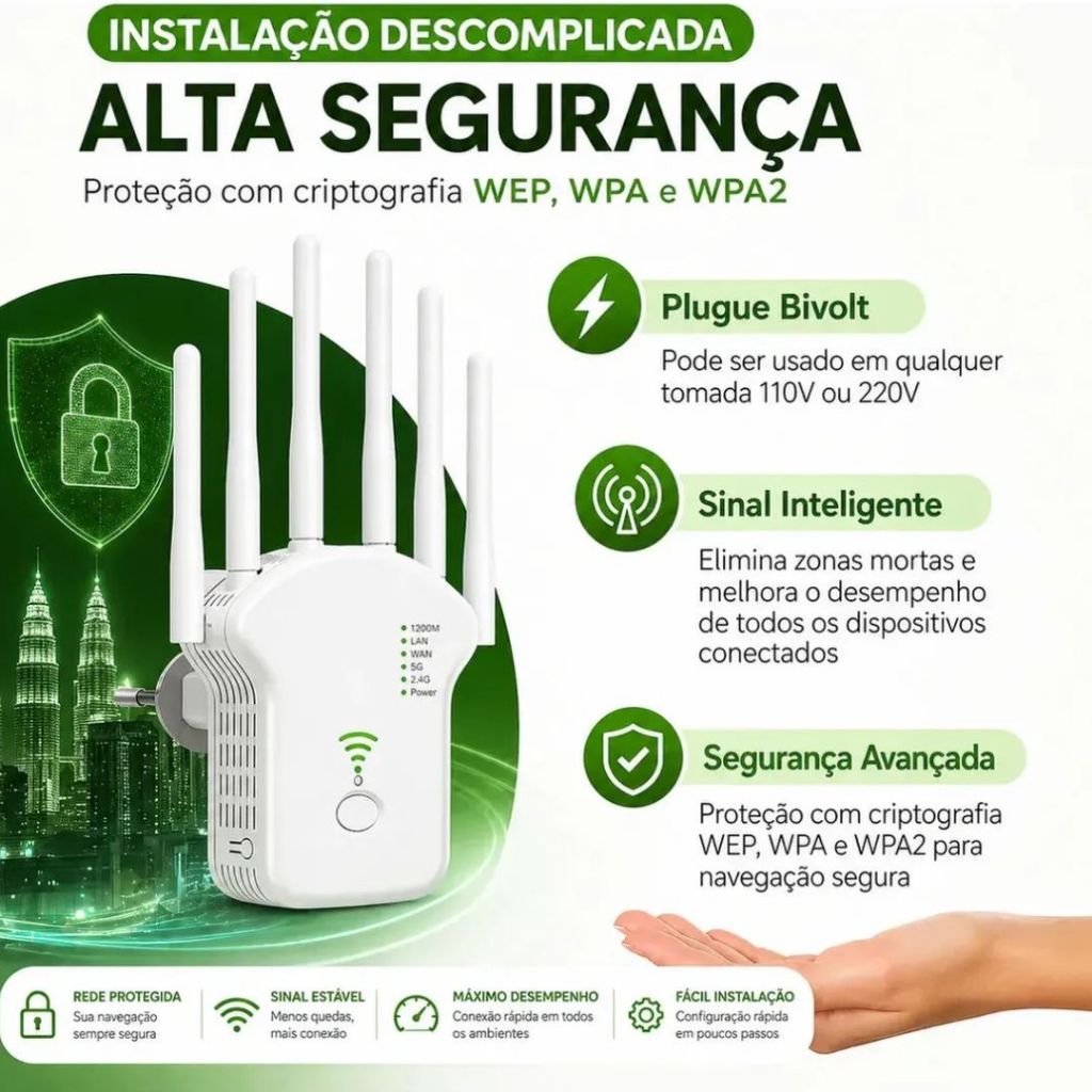 Repetidor Wifi 6 Antenas Potente 300mbps Longo Alcance.St | Shopee Brasil