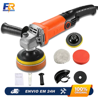 Politriz Automotiva Profissional 1150W 125mm Polimento e Lixamento Kit com Acessórios para Carros e Marcenaria