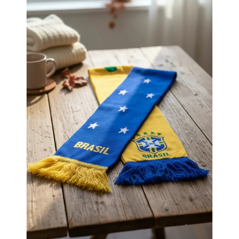 Cachecol Brasil Copa do Mundo Torcida Seleção Brasileira Azul ou ...