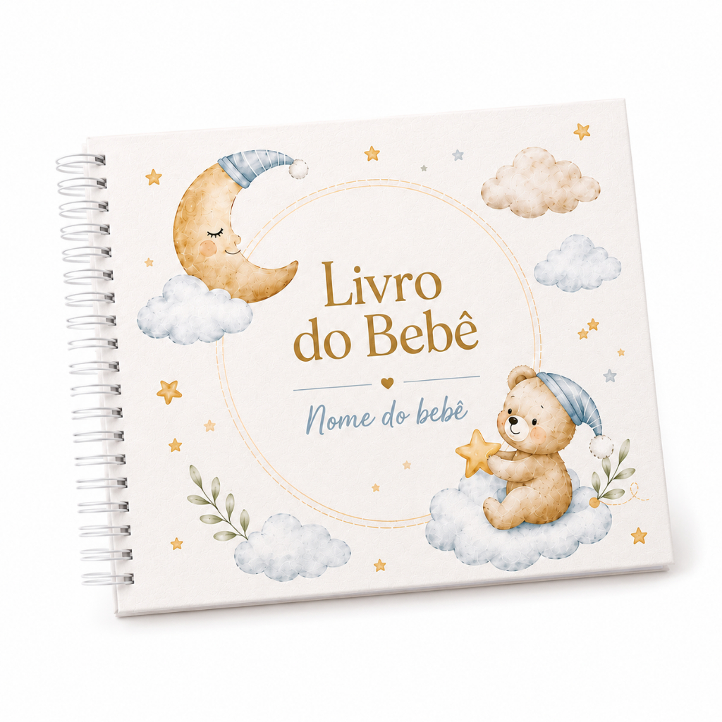 Livro do Bebê Personalizado Ursinho — Tema 01