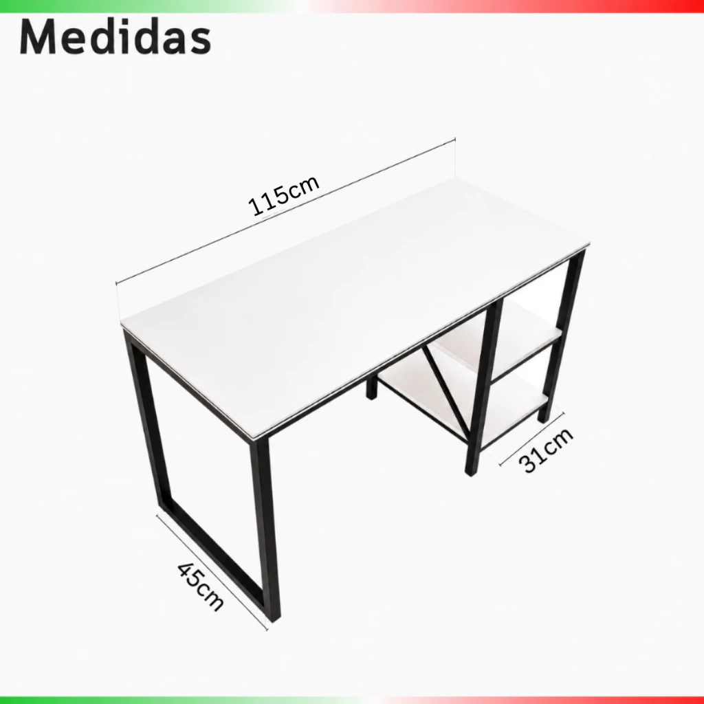 Mesa de Escritório Industrial 120cm Escrivaninha Home Office Estudo PC Notebook — imagem 2