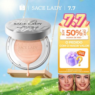 Base Líquida Cushion Corretivo Foundation SACE LADY FPS30 Creme Alta Cobertura Aplicação Fácil