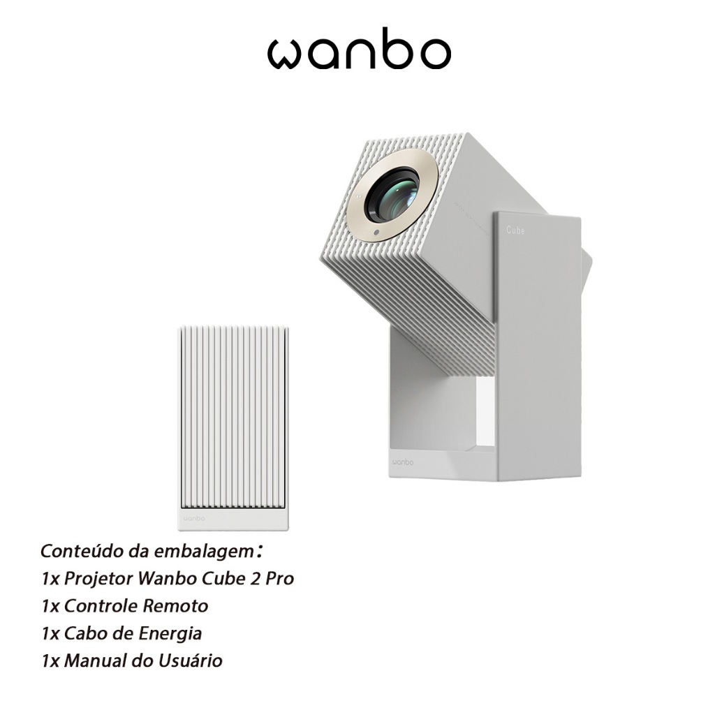 Projetor Portatil Inteligente Wanbo Cube 2 Pro Netflix Oficial