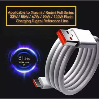 Cabo Turbo 6A para Xiaomi 1m USB Tipo-C ou Tipo-C x Tipo-C| Carregamento Rápido e Dados