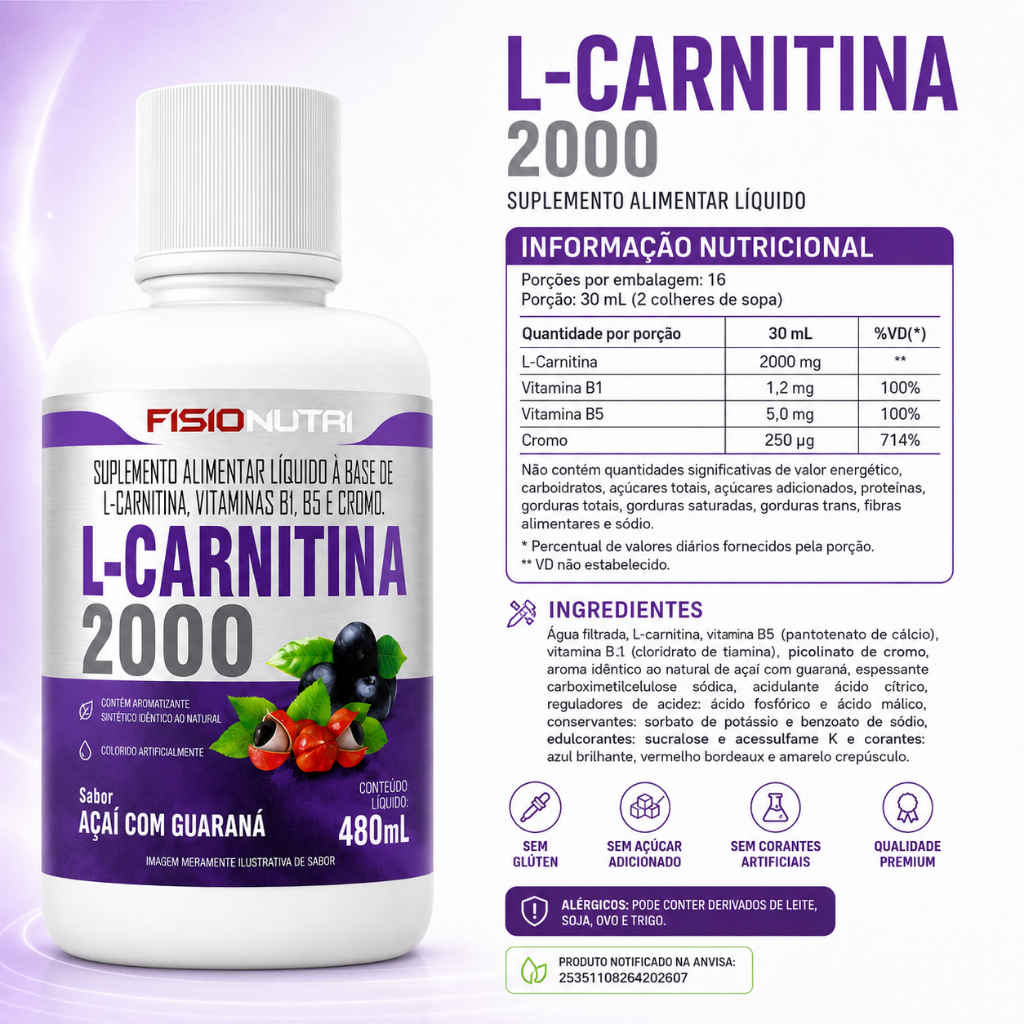 l carnitina 2000 efeitos colaterais L-Carnitina 2000mg + Cromo e Vitaminas Fisionutri 480ml Queimador Termogênico Líquido Servings:21sv explanation for leakage inductance ShoppingBoxPK